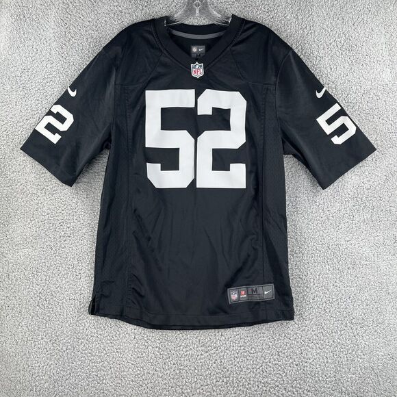 NFL Oakland Raiders Khalil Mack #52 Nike Sewn On Field Football Jersey Medium - Picture 2 of 6